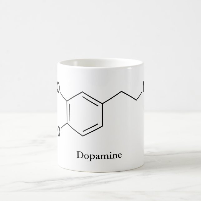 Caneca De Café Molécula de Dopamina Química Ciência (Centro)