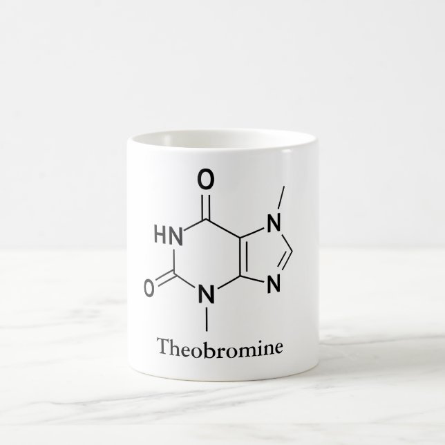 Caneca De Café Molécula de Teobromina Química Amantes de Chocolat (Centro)