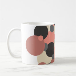 Caneca De Café Moléculas de vermelho-preto