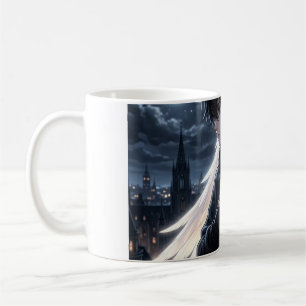 Caneca De Café Moletom com Gráfico de Anime Boy com Asas de Anjo
