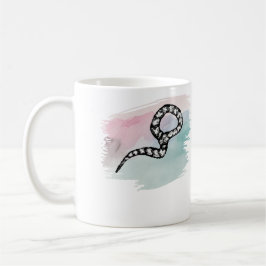 Caneca De Café Molhar O Cobra Multi-Cor Da Velha Madeira Da Pele