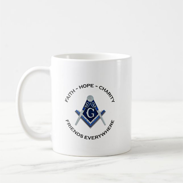 Caneca De Café Molho Azul Masônico (Esquerda)