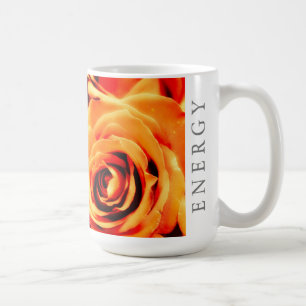 Caneca De Café Molho Clássico de Rosas Amarelas de Energia 15oz
