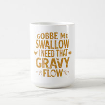 Molho de Funny Gravy Tipografia de Ação de Graças 