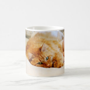 Caneca De Café Molho De Gato De Laranja Doce