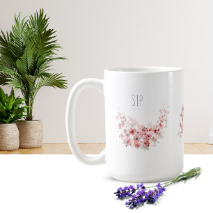 Caneca De Café Molho Flor, Rosa, Cor-de-Água, Bonito Simples
