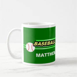 Caneca De Café Molhos De Basebol Personalizados Com Nomes