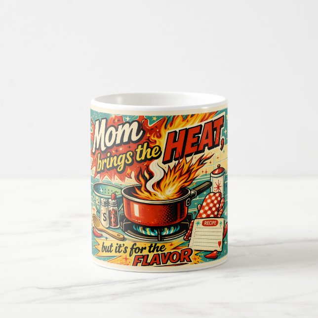 Caneca De Café Mom brings the heat (Centro)