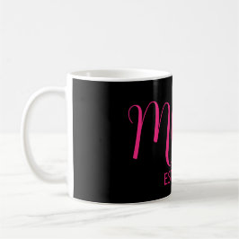 Caneca De Café Mom Established Big Script New Mom Gift