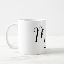 Caneca De Café Mom Established Big Script New Mom Gift 