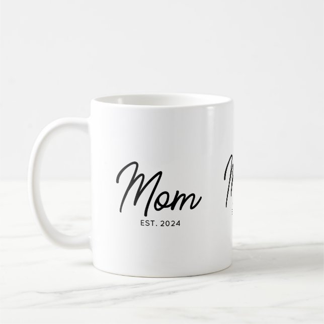 Caneca De Café Mom Established New Mom Gift (Esquerda)