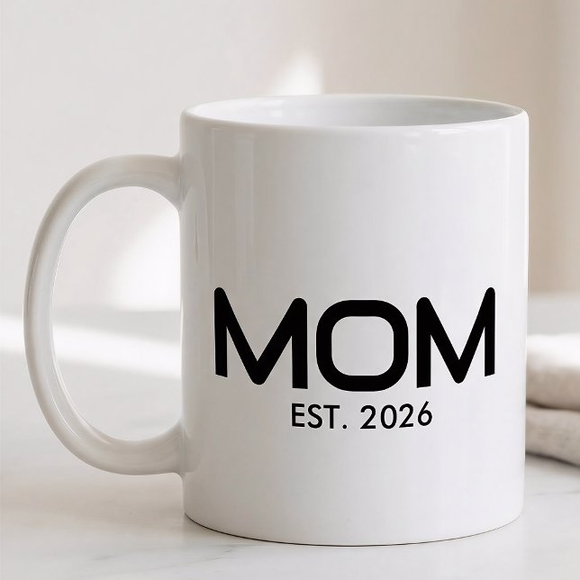 Caneca De Café Mom Established New Mom Gift  (Criador carregado)