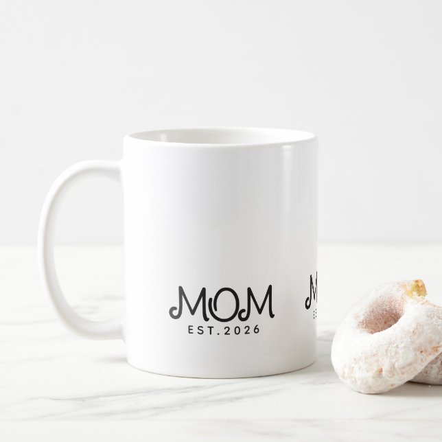 Caneca De Café Mom Established New Mom Gift (Com Donut)