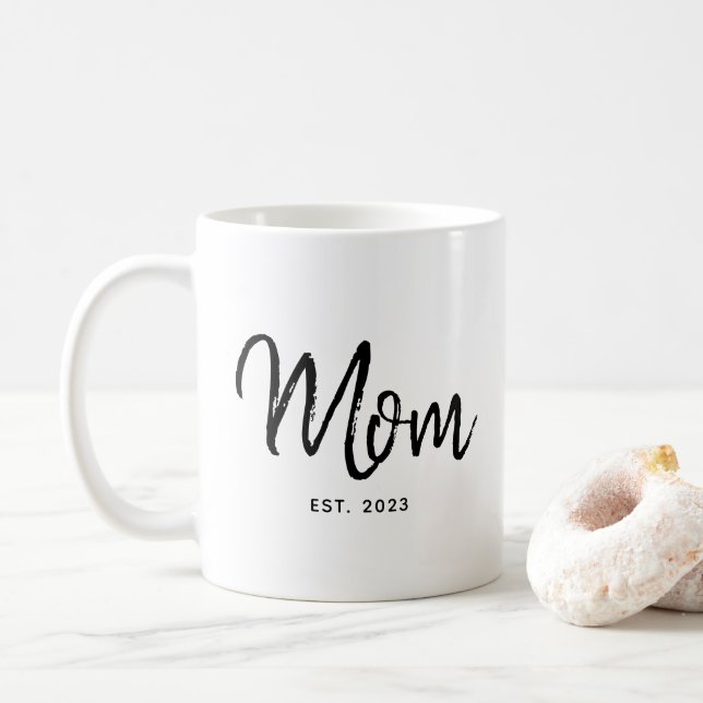 Caneca De Café Mom Established New Mom Gift Coffee Mug (Com Donut)
