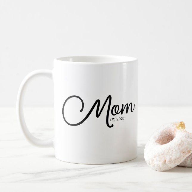 Caneca De Café Mom Established New Mom Gift Coffee Mug (Com Donut)