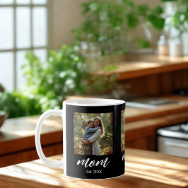 Caneca De Café Mom Established Photo Mother's Day