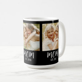 Caneca De Café Mom Established Script Black 3 Photo 