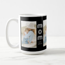 Caneca De Café Mom Established Script Black 3 Photo