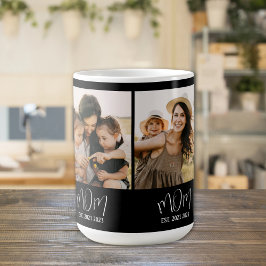Caneca De Café Mom Established Script Black 3 Photo