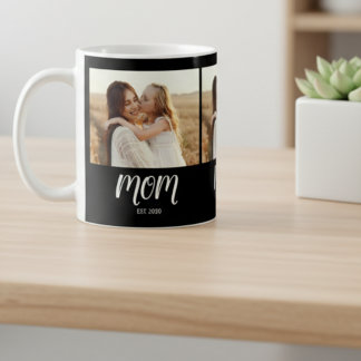 Caneca De Café Mom Established Script Black 3 Photo