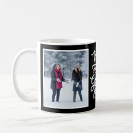 Caneca De Café Mom Forever Grateful For You Script 2 Photo Black