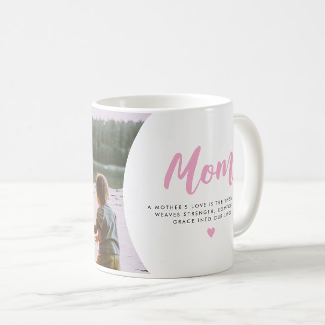Caneca De Café Mom Gift Custom Photo Mom Quote (Frente Esquerda)