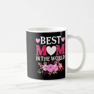 Caneca De Café Mom in the world mommy floral mother's day cute mo