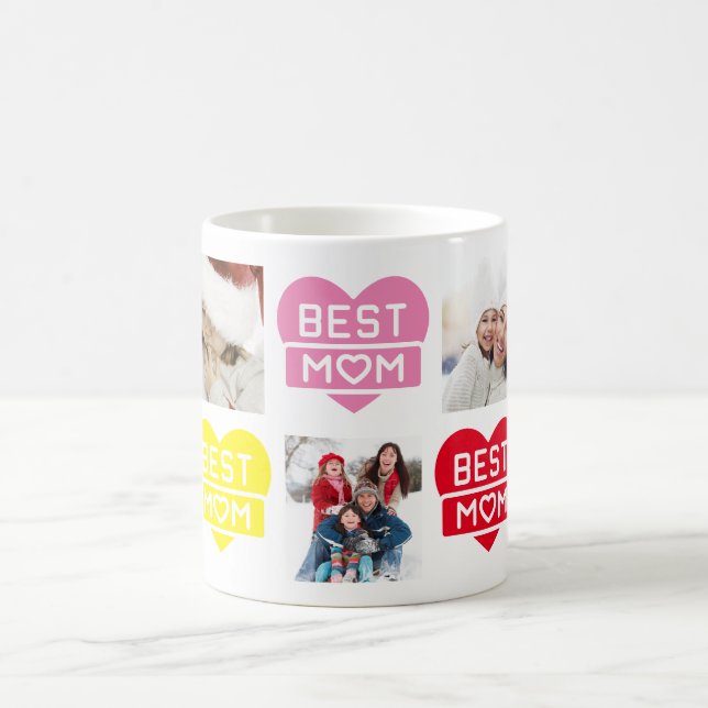 Caneca De Café MOM MELHOR de Cor Múltipla Personalizada (Centro)