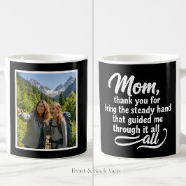 Caneca De Café Mom Steady Hand Guided Me Script 1 Photo Black