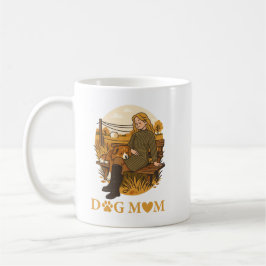 Caneca De Café Momento de união entre a Mãe do Cachorro e seu Com