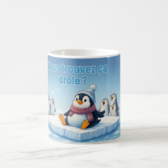 Caneca De Café Momento Engraçado do Pinguim (Centro)