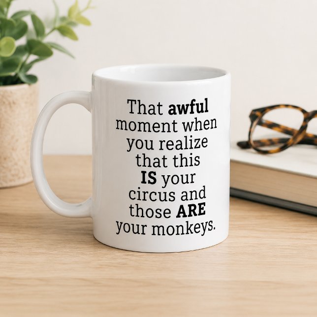 Caneca de Café Momento Terrível Engraçado Presente (Criador carregado)