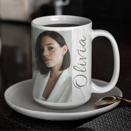 Caneca De Café Momento Vertical com Nome