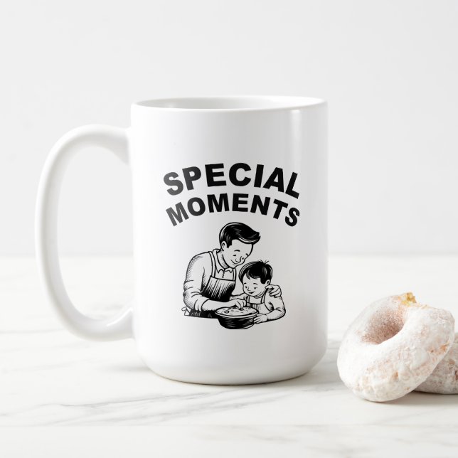 Caneca De Café Momentos especiais Dia de os pais (Com Donut)