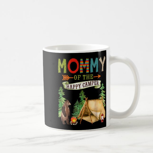 Caneca De Café Mommy Of The Happy Camper First Birthday Camng  (Direita)