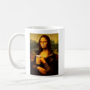 Caneca De Café Mona Lisa bebendo Beer amantes