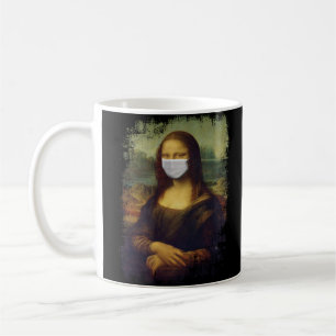 Caneca De Café Mona Lisa Com Máscara