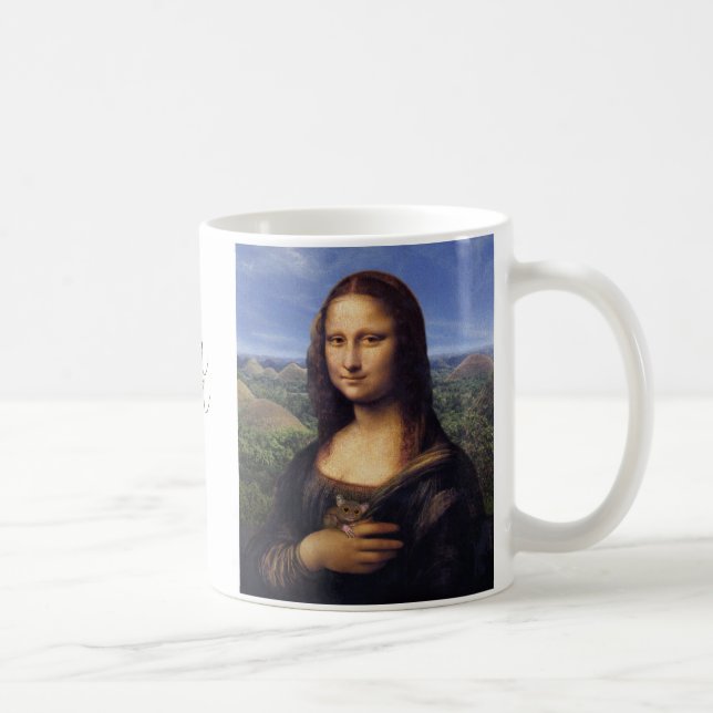 Caneca De Café Mona Lisa de Bohol (Direita)