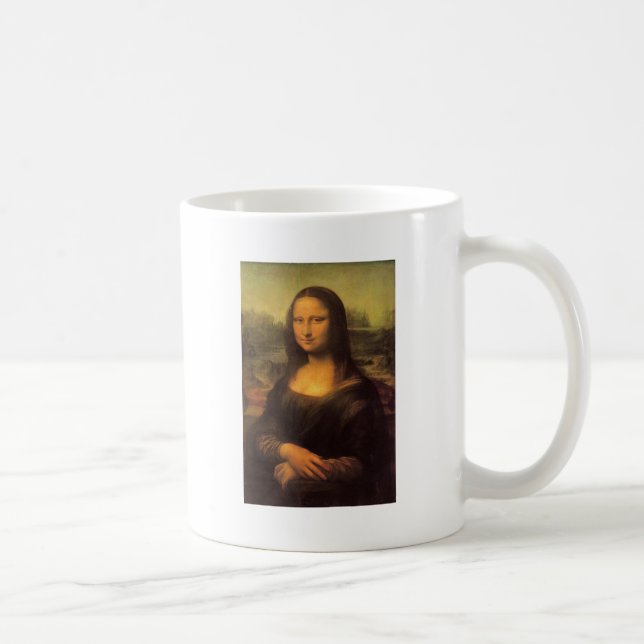 Caneca De Café Mona Lisa, de Leonardo Da Vinci (Direita)