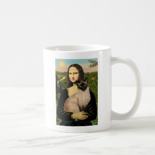 Caneca De Café Mona Lisa - Gato Siamês de Seal Point