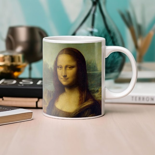 Caneca De Café Mona Lisa | Leonardo da Vinci (Criador carregado)