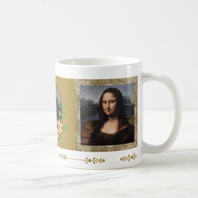Caneca De Café Mona Lisa, Leonardo da Vinci, Canvas (Direita)