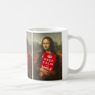 Caneca De Café Mona Lisa mantem a calma e sorri