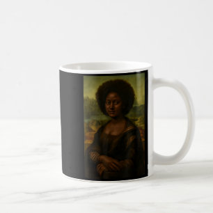 Caneca De Café Mona Lisa Negra Afro Africana Melanina História Ne