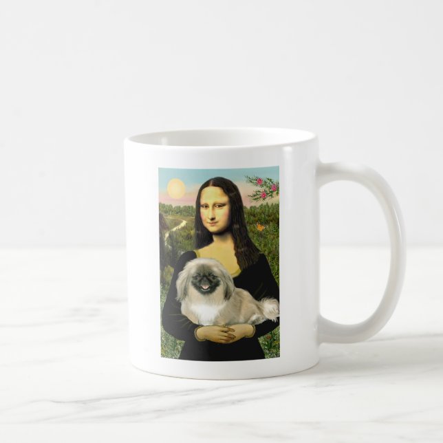 Caneca De Café Mona Lisa - Pekingese 1b (Direita)