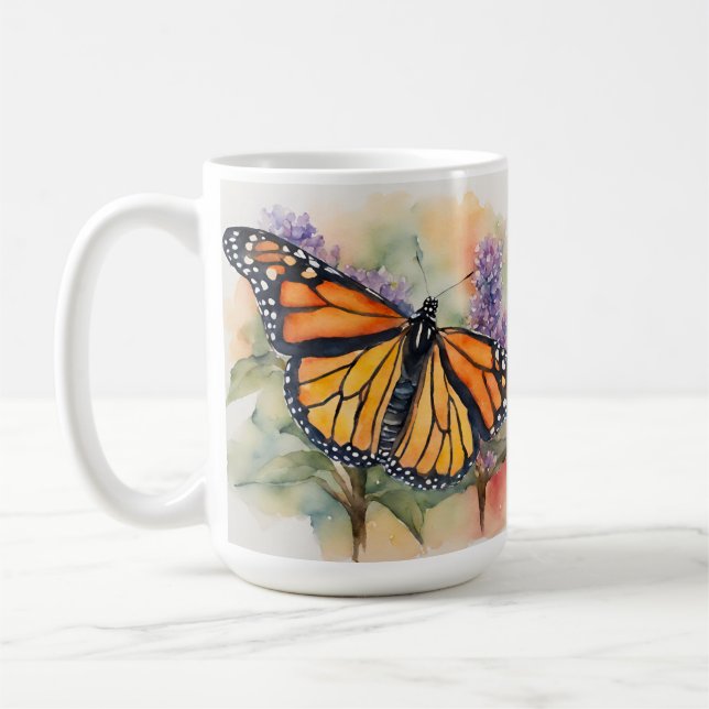 Caneca De Café Monarca Borboleta Impressão (Esquerda)
