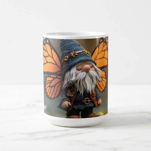 Caneca De Café Monarca Borboleta Winged Gnomo - Criatura Fantásti (Centro)