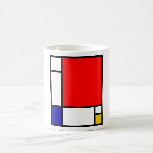 Caneca De Café Mondrian 1 (Centro)