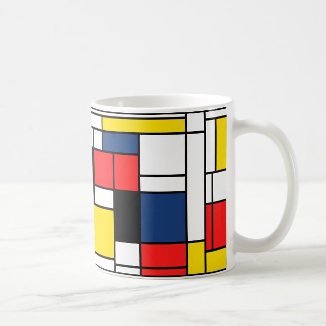 Caneca De Café Mondrian bebe aqui! (Direita)