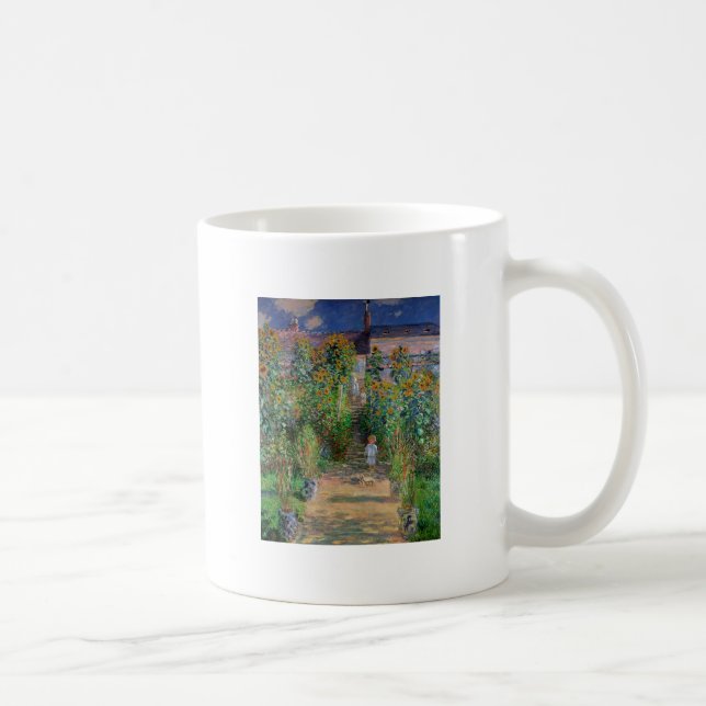 Caneca De Café Monet Garden Vetheuil Impressionim Pintura (Direita)